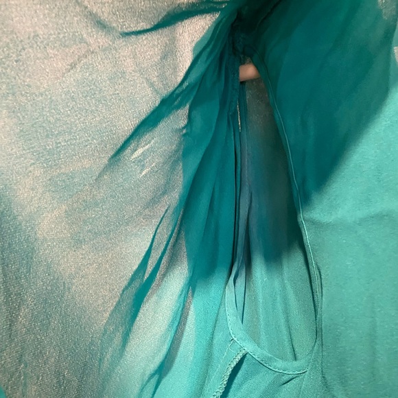Parker Turquoise 100% Silk XS Dress NWT See Description / Photos - Picture 12 of 16